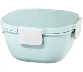 Pojemnik na przekąski/lunch Xavax To Go niebiesko-szary / 1700 ml / z widelcem