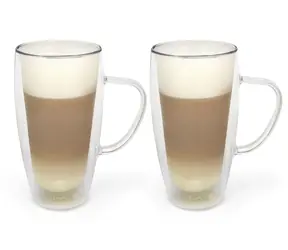 Bredemeijer Zestaw kubków o podwójnych ściankach do Latte Macchiato / 2 szt. / 400 ml / szkło / po wyprzedaży