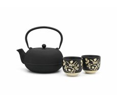 Bredemeijer Sichuan Czajniczek + 2 filiżanki / 1 l / garnek żeliwny / filiżanki porcelanowe
