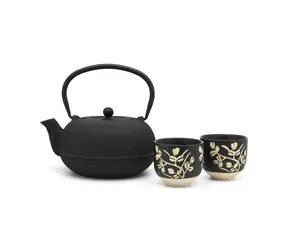 Bredemeijer Sichuan Czajniczek + 2 filiżanki / 1 l / garnek żeliwny / filiżanki porcelanowe