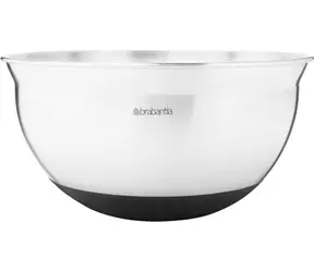 Brabantia Miska stal nierdzewna/silikon srebrno-czarna 1,6 L / średnica 22 cm / wysokość 14 cm