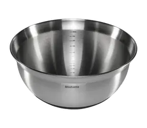 Brabantia Miska stal nierdzewna/silikon srebrno-czarna 3 L / średnica 26 cm / wysokość 12,6 cm