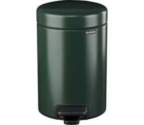 Brabantia Newicon Kosz na śmieci pedałowy 3 l ciemnozielony / średnica 16,8 cm / wysokość 26,4 cm