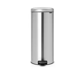 Brabantia Newicon Kosz na śmieci pedałowy 30 L srebrny matowy / średnica 29,3 cm / wysokość 67,9 cm