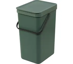 Kosz na śmieci Brabantia Sort & Go 16 L ciemnozielony / z uchwytem / 22 x 40,1 x 27,9 cm 