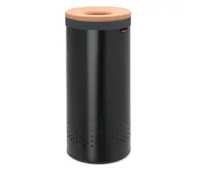 Brabantia Kosz na bieliznę 35 L, korkowo-czarny / 63,5 x 30 x 30 cm
