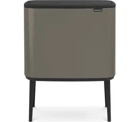 Brabantia Bo Touch Kosz na odpady sortowane 3 x 11 L srebrny / 54 x 68 x 31,2 cm