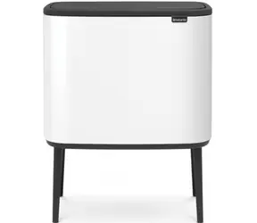 Brabantia Bo Touch Kosz na odpady sortowane 3 x 11 L biały / 54 x 68 x 31,2 cm