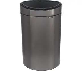 Kosz na śmieci Brabantia Touch Nowość Kosz na odpady sortowane 23 + 10 L ciemny srebrny / 43,5 x 72,5 x 30,5 cm 