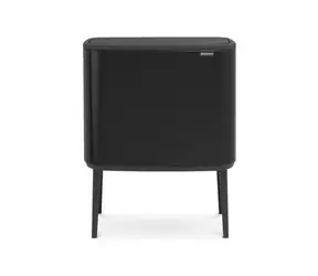 Brabantia Bo Touch Kosz na odpady sortowane 11 + 23 L czarny mat / 54 x 68 x 31,5 cm
