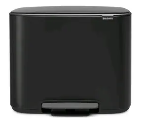 Kosz na śmieci Brabantia Bo z pedałem 36 l, czarny / 54 x 44 x 36,3 cm
