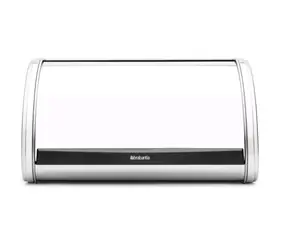 Pojemnik na chleb Brabantia Roll Top średniej wielkości srebrny / polerowana stal / 31,6 x 17,3 x 26,5 cm