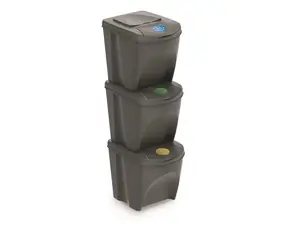 Prosperplast SORTIBOX 3 x 25 l szary / Kosz na śmieci 