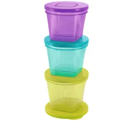 Pudełka na smakołyki NUK Baby / 6 szt. / 2x65 ml / 2x75 ml / 2x85 ml 