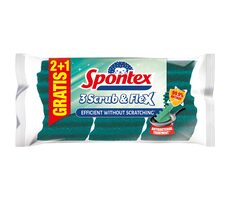 Spontex Scrub & Flex gąbka do naczyń / 3 szt  