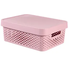 Curver Infinity Pojemnik do przechowywania z pokrywką 11 l różowy / 36 x 27 x 14 cm 