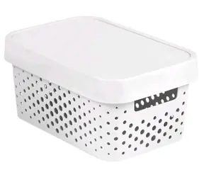 Curver Infinity Pudełko do przechowywania z pokrywką 4,5 l białe / 27 x 19 x 12 cm