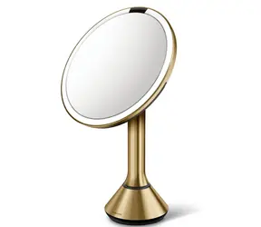 Simplehuman Sensor Touch / Lusterko kosmetyczne / Oświetlenie DUAL LED / mosiądz