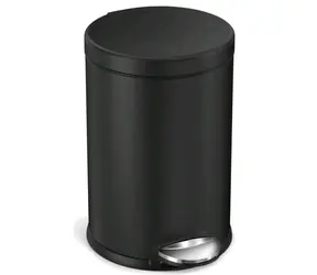 Kosz na śmieci Simplehuman pedałowy 4,5 l czarny / okrągły