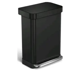 Kosz na śmieci pedałowy Simplehuman 55 l, czarny 