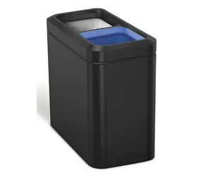Simplehuman Kosz na odpady sortowane 10 l + 10 czarny/otwarty 