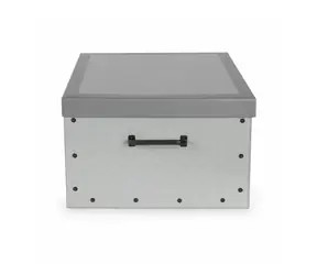 Compactor Boston szary / Składany pojemnik do przechowywania - karton / 50 x 40 x wys. 25 cm