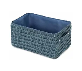 Compactor LILOU niebieska / Kosz do przechowywania tkany z polipropylenu / 23 x 15 x 12 cm