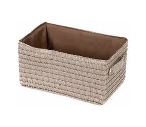 Compactor LILOU Taupe - szaro-beżowy / Kosz do przechowywania tkany z polipropylenu / 23 x 15 x 12 cm