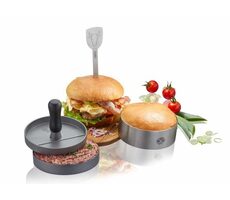 Zestaw do burgerów BBQ Gefu 3-częściowy / aluminium i stal 