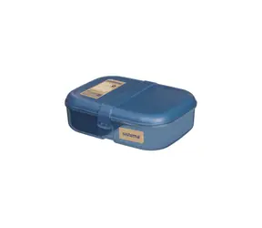 Lunch box Sistema Ocean Bound z trzema przegródkami i pojemnikiem na jogurt 1,1 l niebieski