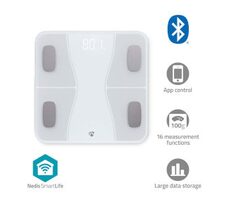 Nedis Smart Personal Scale / Bluetooth / BMI / BMR / SmartLife / Android