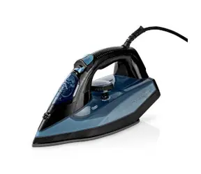Nedis IRON2000 czarny / Żelazko parowe z ceramiczną stopą / 2600 W / 25 g / 0,32 l / Uderzenie pary