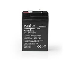 Akumulator kwasowo-ołowiowy Nedis / Kwasowo-ołowiowy / Akumulator / 6 V / 4500 mAh