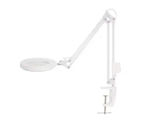 Nedis MAGLE2WT / Lampa stołowa powiększająca biała / Soczewka: 3 dioptrie / 6500 K / 6 W / 700 lm 