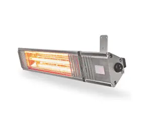Ogrzewacz tarasowy Nedis / 2000 W / 9 ustawień temperatury / montowany na ścianie / IP65 / aluminium
