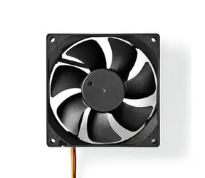Nedis DCFAN9225BK czarny / Wentylator / DC / 92 mm / 3-stykowy / 26,7 dBA 