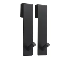 MSV NOKO 2 szt. haczyków do zasłony prysznicowej mat czarny / stal / 10 mm