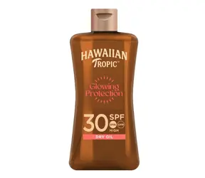 Hawaiian Tropic Glowing Protection Dry Oil SPF30 100ml / Suchy olejek do opalania / rozmiar podróżny