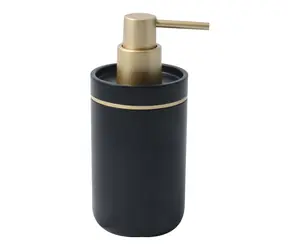 Dozownik do mydła Spirella BLY czarno-złoty / polyresin / 290 ml