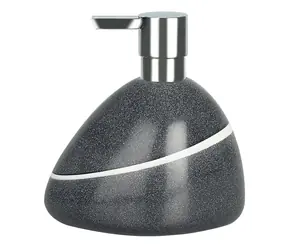Dozownik do mydła Spirella ETNA szary / żywica poliestrowa / wygląd kamienia / 400 ml