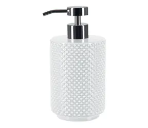 Dozownik do mydła Spirella MERO biały / ceramiczny / 400 ml