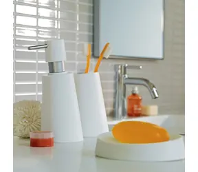 Dozownik do mydła Spirella MOVE biały / plastik / 300 ml