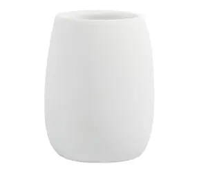 Kubek na szczoteczkę do zębów Spirella Sven biały / polyresin