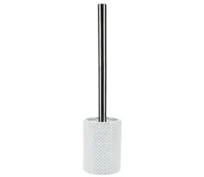 Szczotka toaletowa Spirella MERO z miską ceramiczną biała / efekt 3D