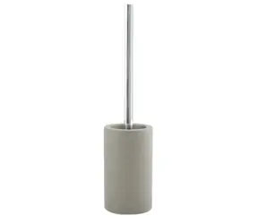 Szczotka toaletowa Spirella TUBE-Matt z matowym, szaro-brązowym/ceramicznym pojemnikiem