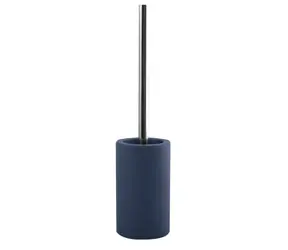 Szczotka toaletowa Spirella TUBE-Matt z matowym, ciemnoniebieskim/ceramicznym pojemnikiem