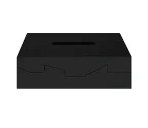 Pudełko na chusteczki Spirella SILHOUETTE czarne / plastikowe