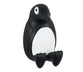 Haczyk dziecięcy Spirella PINGU pingwin czarno-biały / żywica poliestrowa / samoprzylepny / 40 x 65 mm
