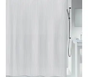 Zasłona prysznicowa Spirella TWILL 120 x 200 cm biała / PEVA