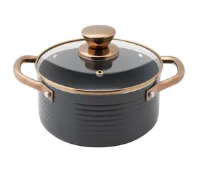 Naczynie żaroodporne Lamart Orro z pokrywką 4,9 l, szare / 24 x 11 cm / aluminiowe